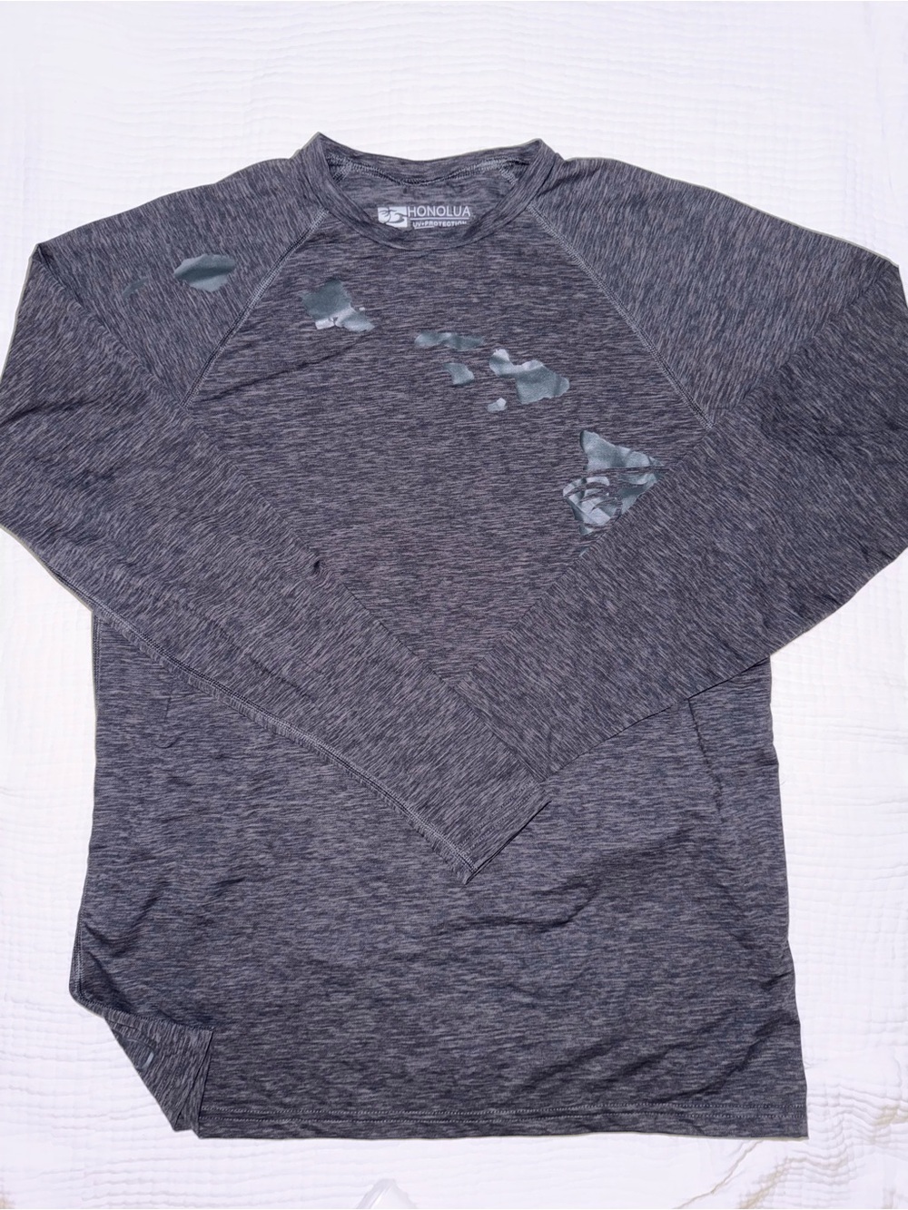 Men's Charcoal Long-Sleeve Swim Rash Guard